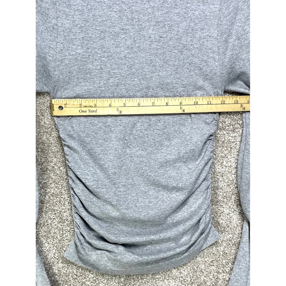 FP Movement Ruched Thumbhole Turtleneck Top Women XS/S Grey Layering Stretch Y2K - Picture 6 of 8